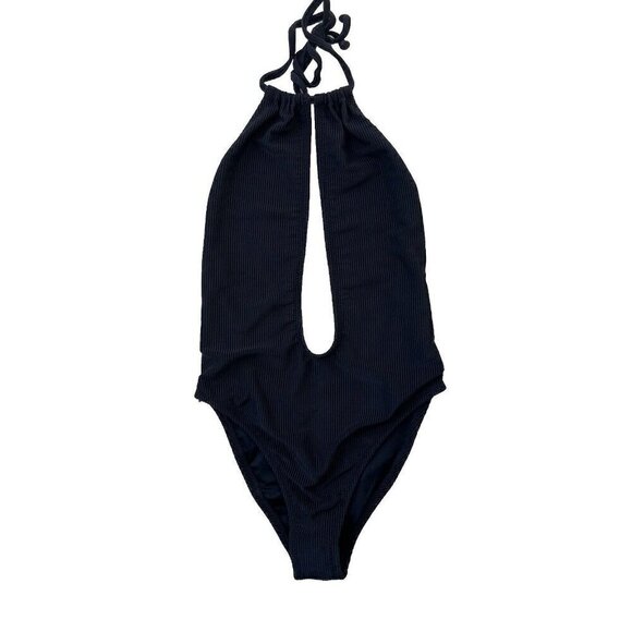 Nasty Gal Black Bohemian Rhapsody Ribbed Swimsuit Size XS NWOT - Picture 11 of 16